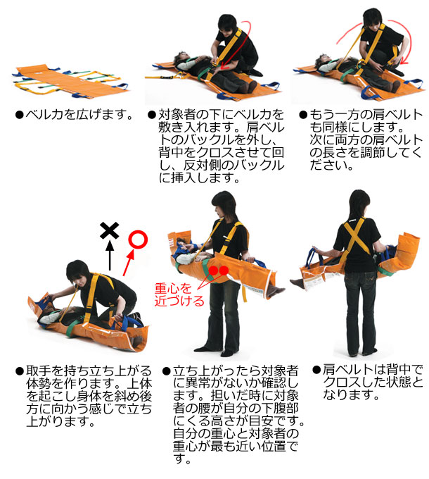 ベルカ担架｜救護に│SB-160｜創房のむら｜災害・緊急時の搬送用担架に